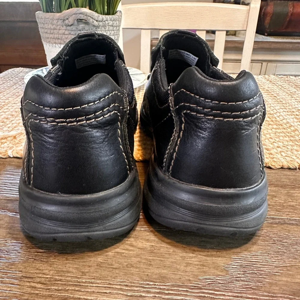 Clarks Collection Sherwin Time‎ Mens Leather Slip On Loafers Black Size 9.5M